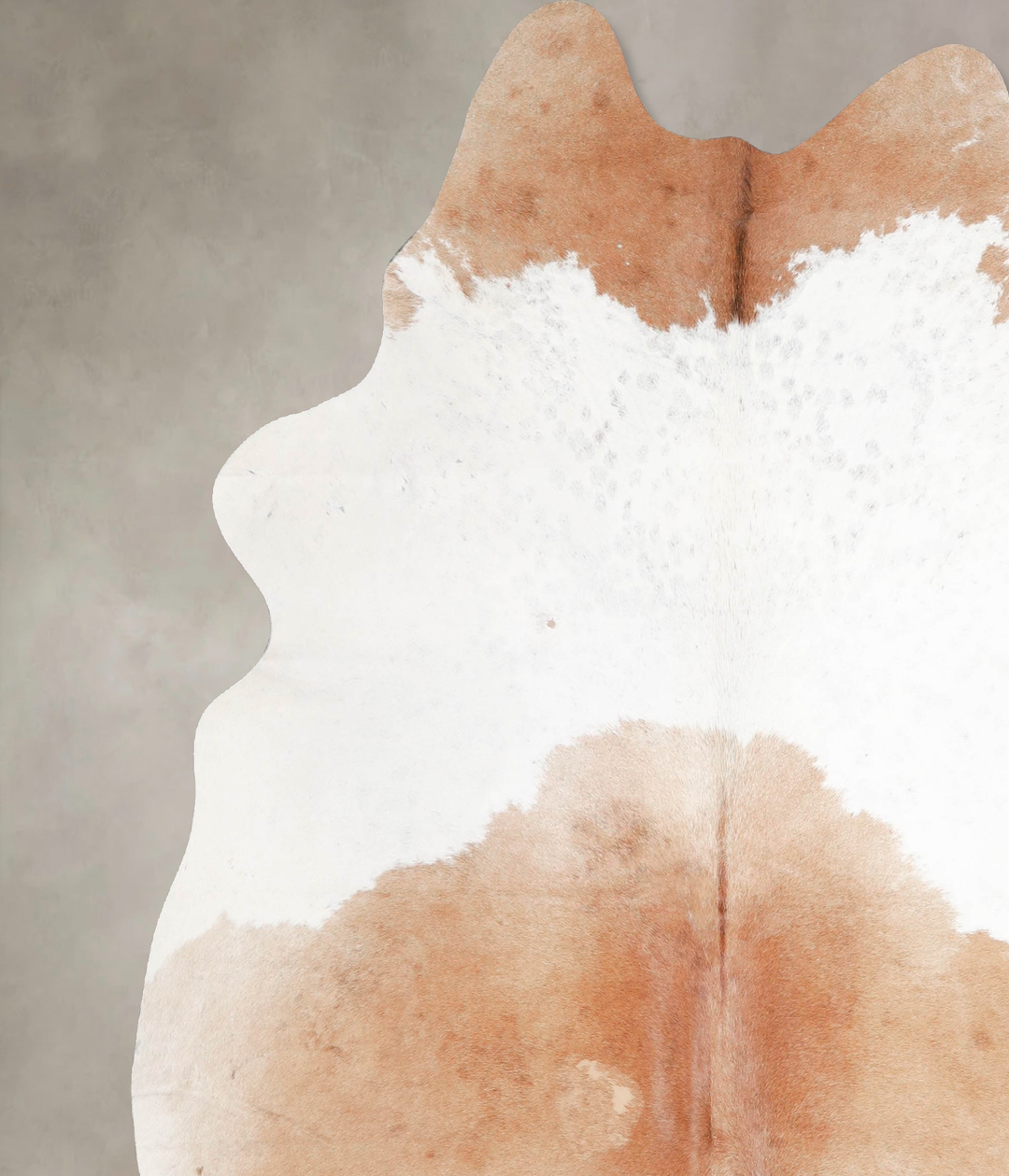 Brown and White X-Large Brazilian Cowhide Rug 7'1"H x 6'5"W #A46014 by