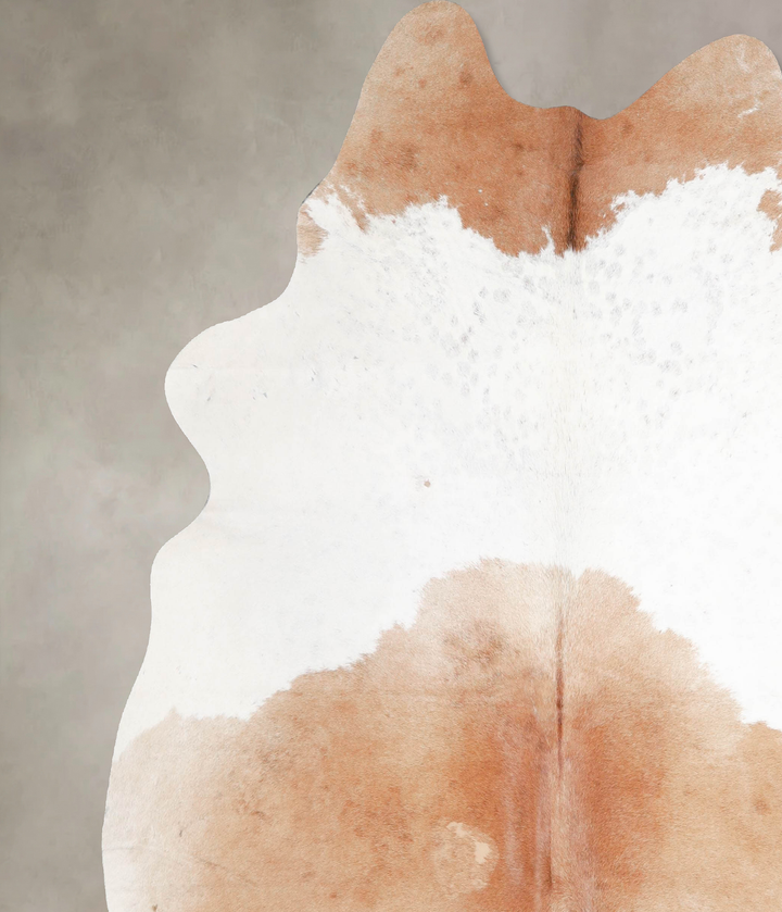 Brown and White X-Large Brazilian Cowhide Rug 7'1"H x 6'5"W #A46014 by Hudson Hides