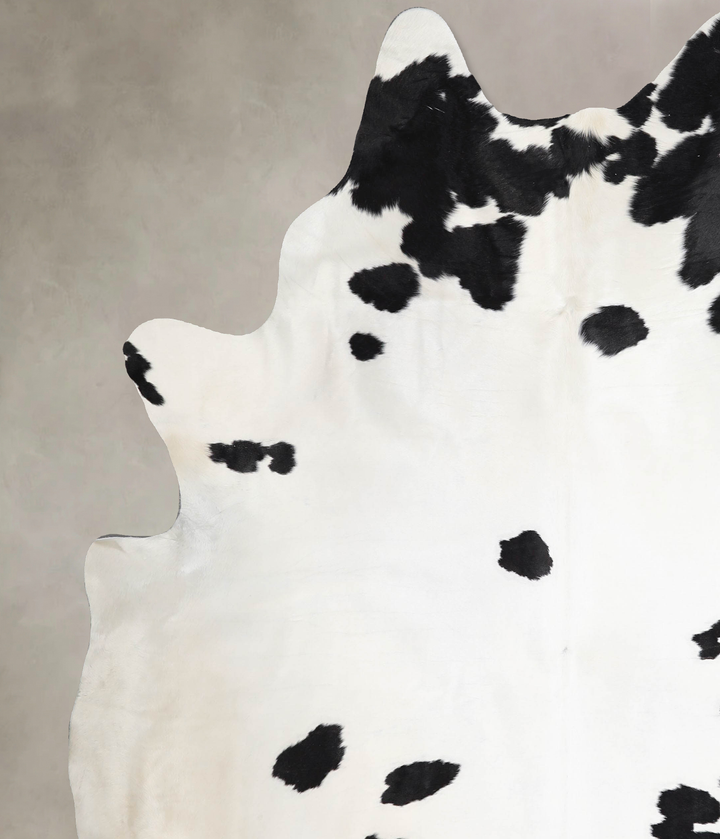 Black and White XX-Large Brazilian Cowhide Rug 7'10"H x 6'9"W #A46018 by Hudson Hides