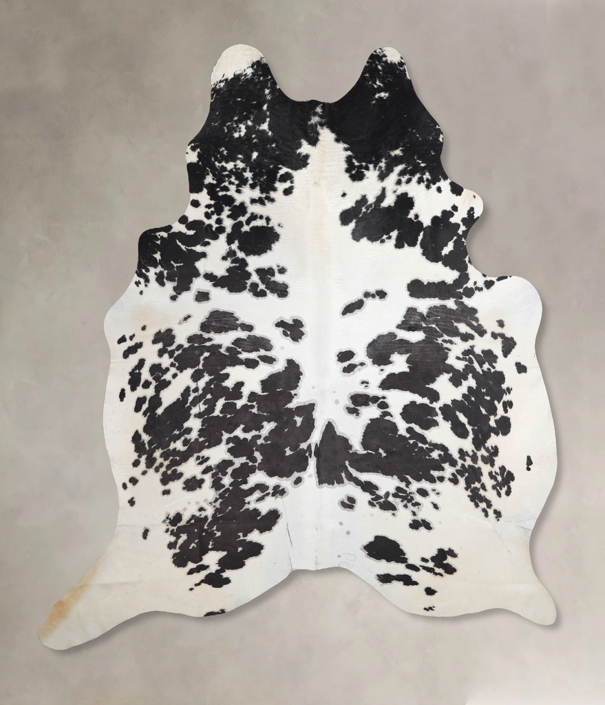 Black and White XX-Large Brazilian Cowhide Rug 8'0"H x 6'8"W #A46025 by Hudson Hides