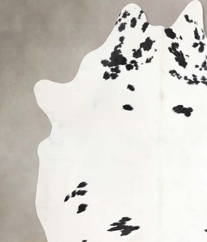 Black and White XX-Large Brazilian Cowhide Rug 7'8"H x 6'10"W #A46027 by Hudson Hides