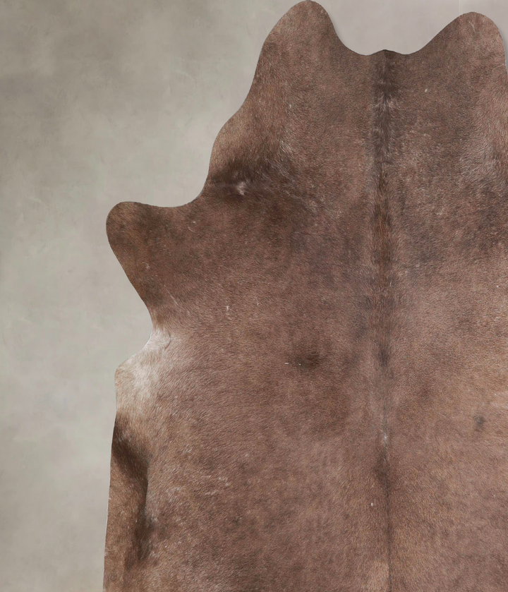Taupe X-Large Brazilian Cowhide Rug 7'1"H x 6'9"W #A46031 by Hudson Hides
