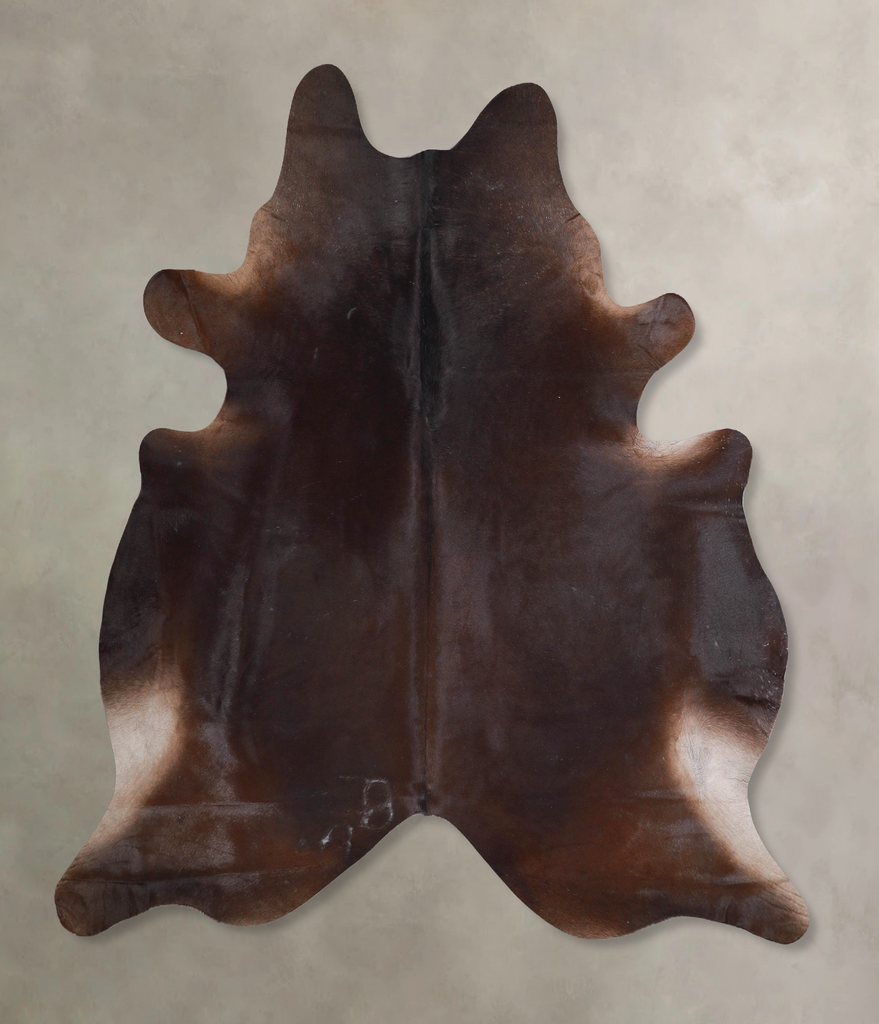 Chocolate X-Large Brazilian Cowhide Rug 7'2"H x 6'5"W #A46069 by Hudson Hides