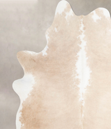Beige and White X-Large Brazilian Cowhide Rug 6'8"H x 6'3"W #A46077 by Hudson Hides