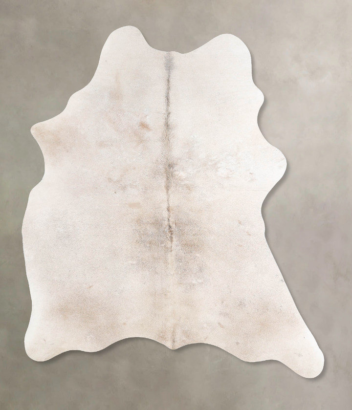 Ivory with Beige Large Brazilian Cowhide Rug 6'4"H x 4'11"W #A46078 by Hudson Hides