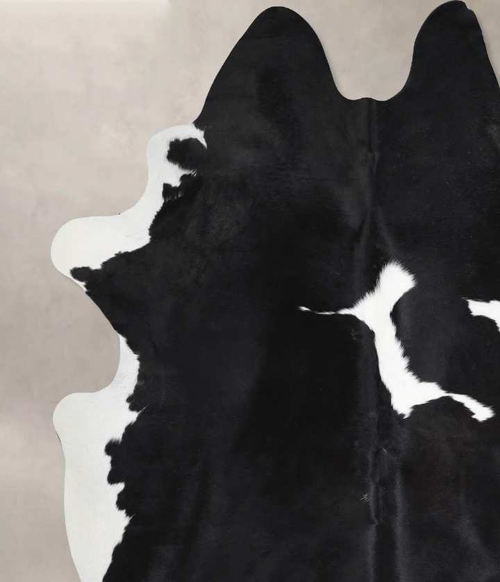 Black and White XX-Large Brazilian Cowhide Rug 8'2"H x 6'9"W #A46079 by Hudson Hides