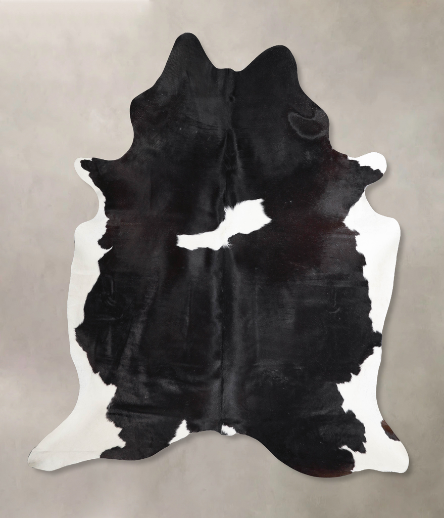 Black and White XX-Large Brazilian Cowhide Rug 7'6"H x 6'10"W #A46092 by Hudson Hides