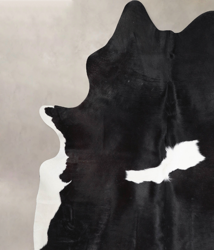 Black and White XX-Large Brazilian Cowhide Rug 7'6"H x 6'10"W #A46092 by Hudson Hides