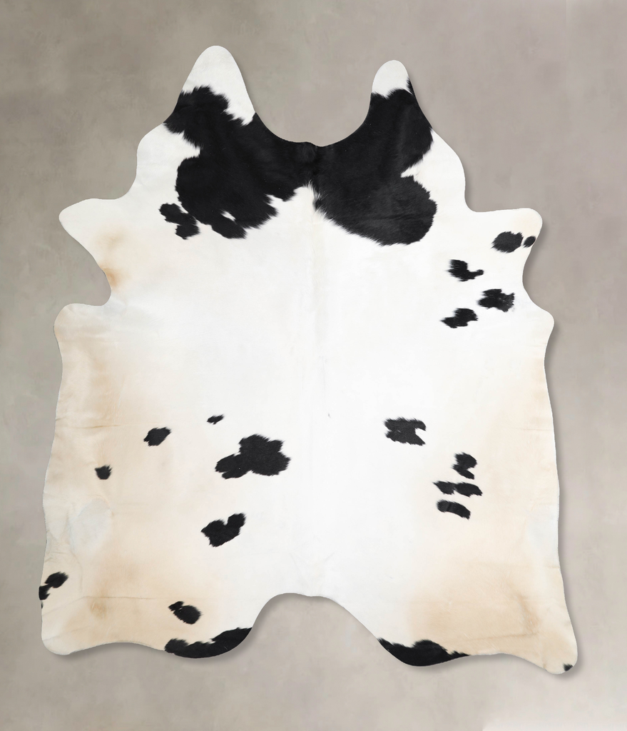 Black and White XX-Large Brazilian Cowhide Rug 7'11"H x 6'8"W #A46094 by Hudson Hides