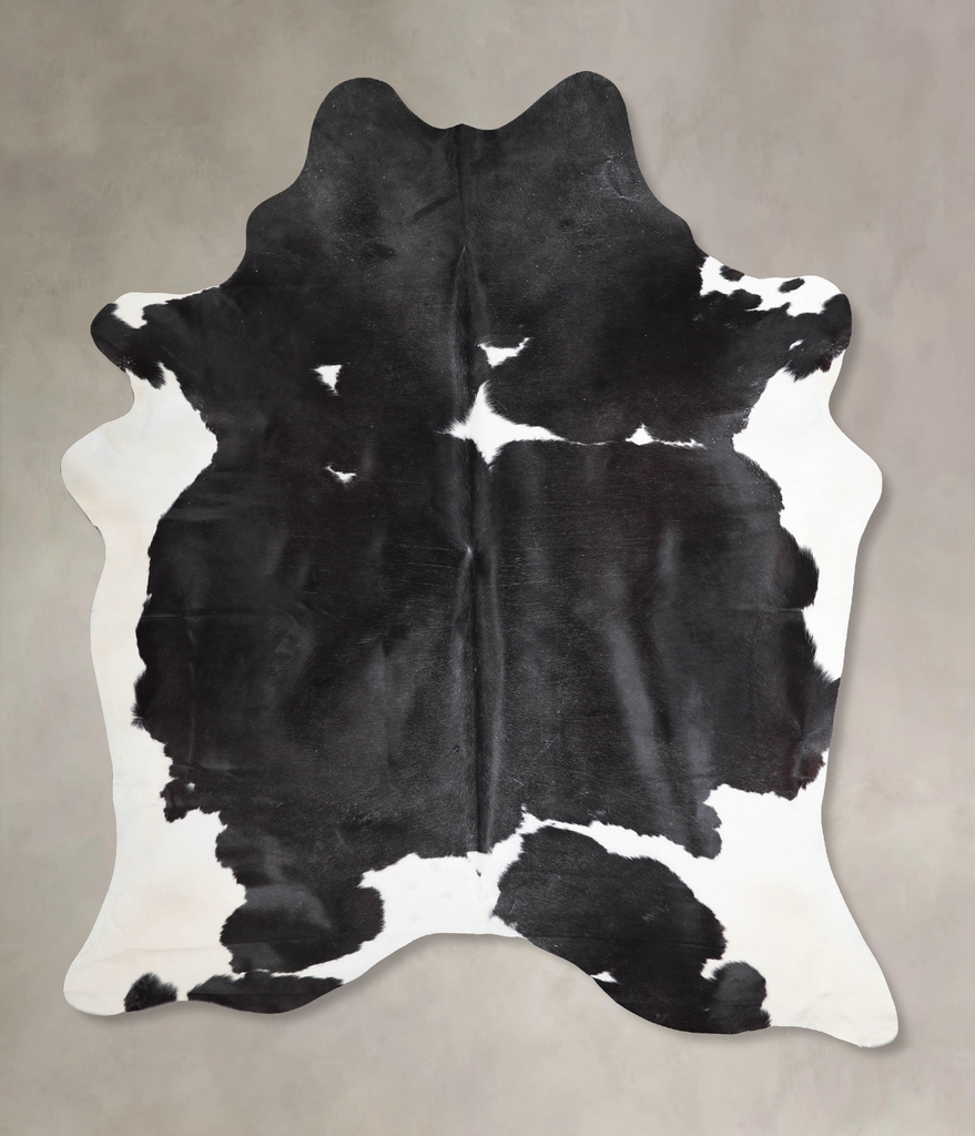Black and White XX-Large Brazilian Cowhide Rug 8'1"H x 6'6"W #A46096 by Hudson Hides