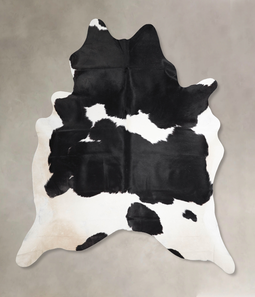 Black and White XX-Large Brazilian Cowhide Rug 8'0"H x 6'9"W #A46101 by Hudson Hides