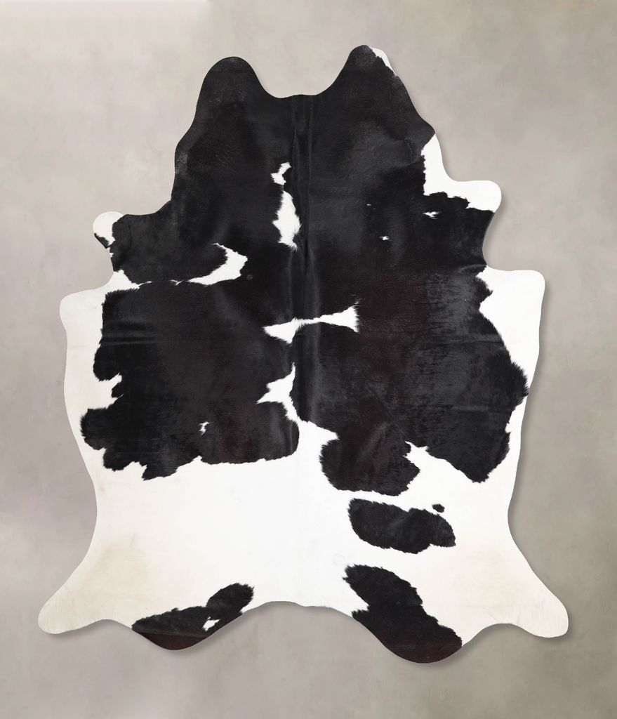 Black and White XX-Large Brazilian Cowhide Rug 7'10"H x 6'6"W #A46103 by Hudson Hides