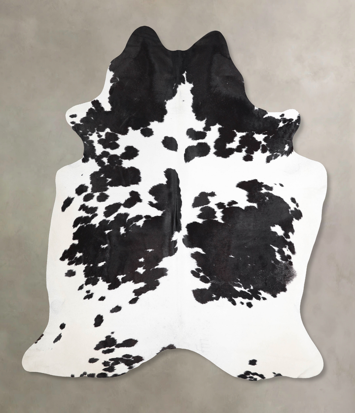 Black and White XX-Large Brazilian Cowhide Rug 7'11"H x 6'10"W #A46105 by Hudson Hides