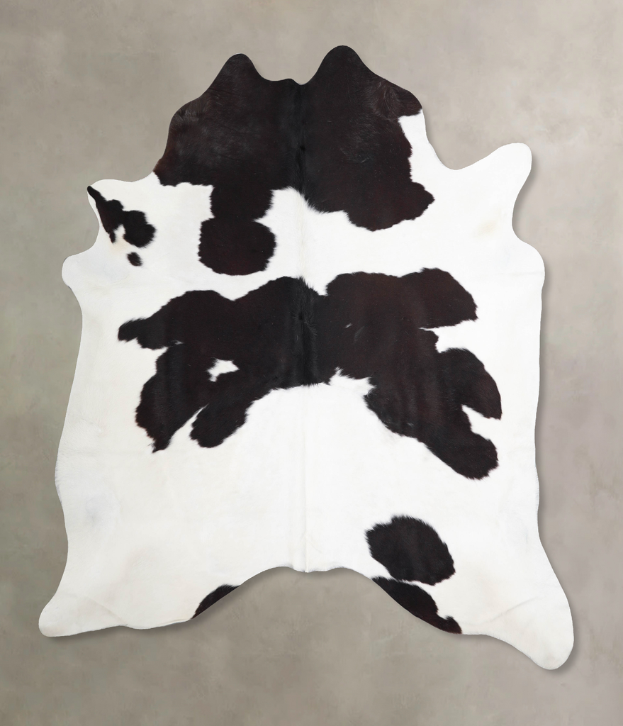 Black and White XX-Large Brazilian Cowhide Rug 7'6"H x 6'9"W #A46106 by Hudson Hides