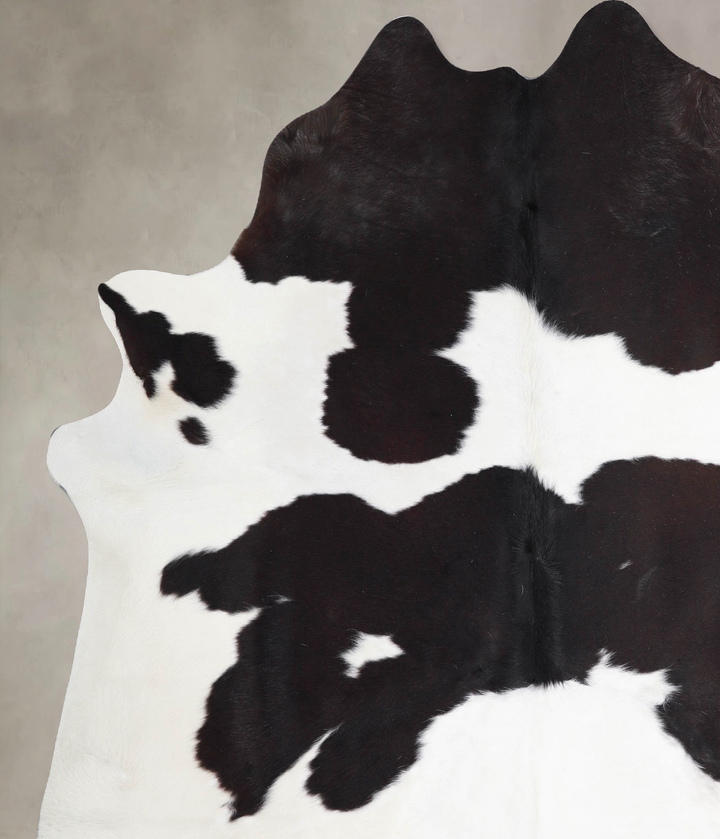 Black and White XX-Large Brazilian Cowhide Rug 7'6"H x 6'9"W #A46106 by Hudson Hides
