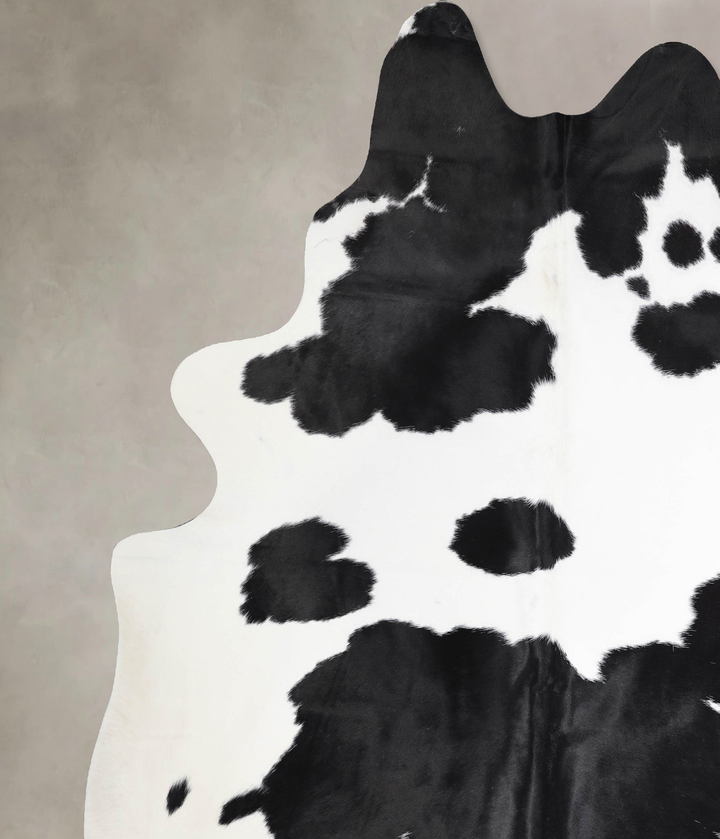 Black and White XX-Large Brazilian Cowhide Rug 8'6"H x 7'3"W #A46107 by Hudson Hides