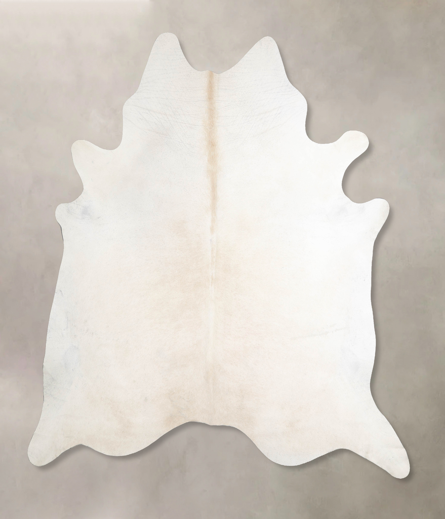 Ivory with Beige XX-Large Brazilian Cowhide Rug 7'10"H x 7'5"W #A46110 by Hudson Hides