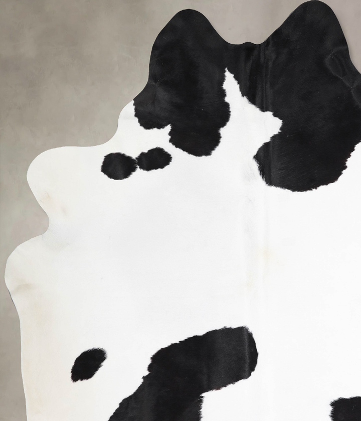 Black and White XX-Large Brazilian Cowhide Rug 8'0"H x 7'0"W #A46116 by Hudson Hides