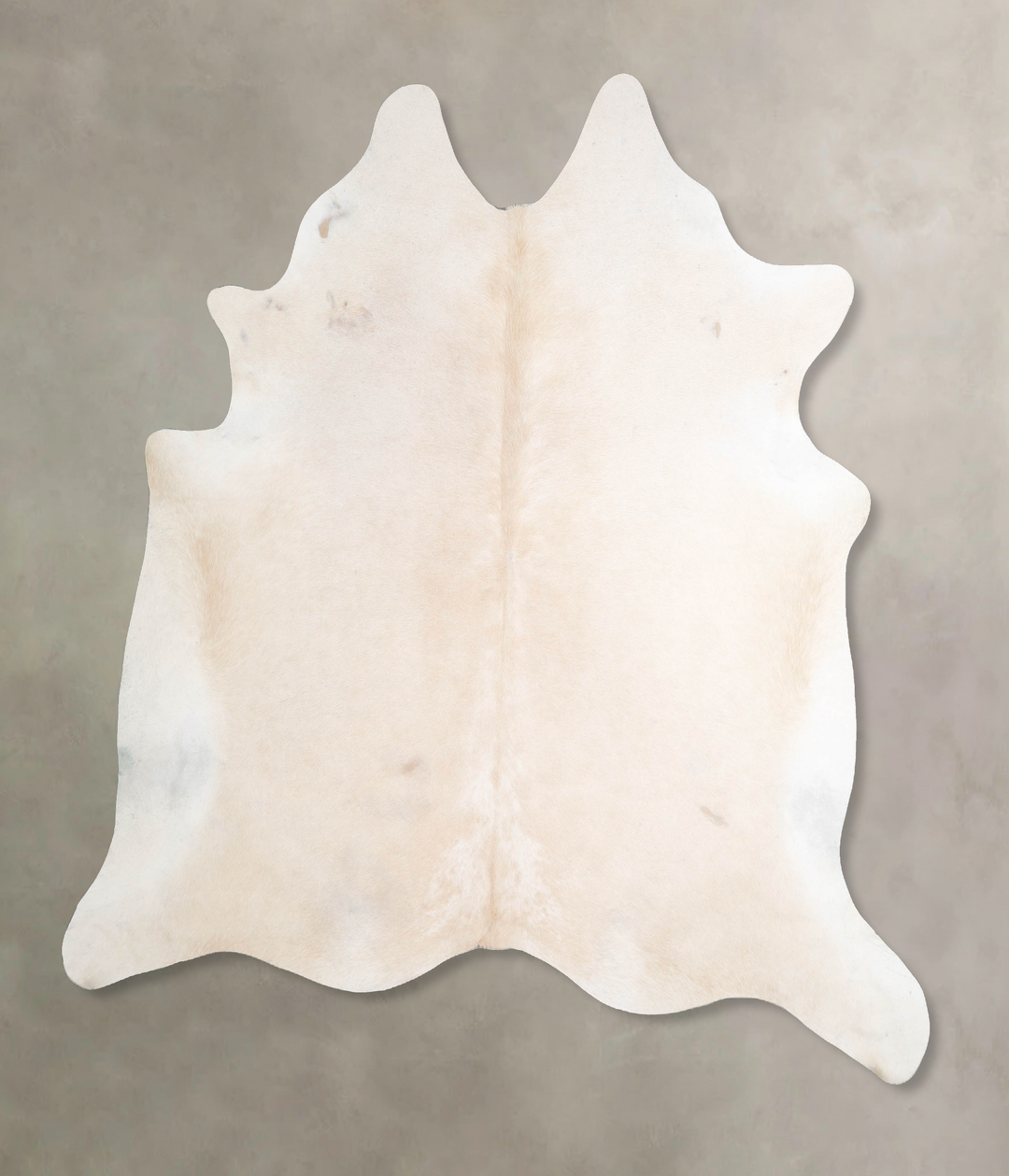 Ivory with Beige XX-Large Brazilian Cowhide Rug 7'5"H x 7'1"W #A46126 
