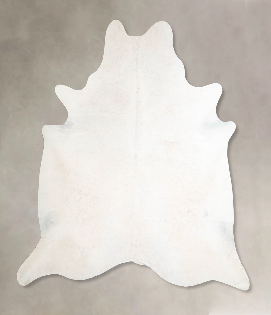 Ivory with Beige XX-Large Brazilian Cowhide Rug 7'9"H x 7'4"W #A46128 by Hudson Hides