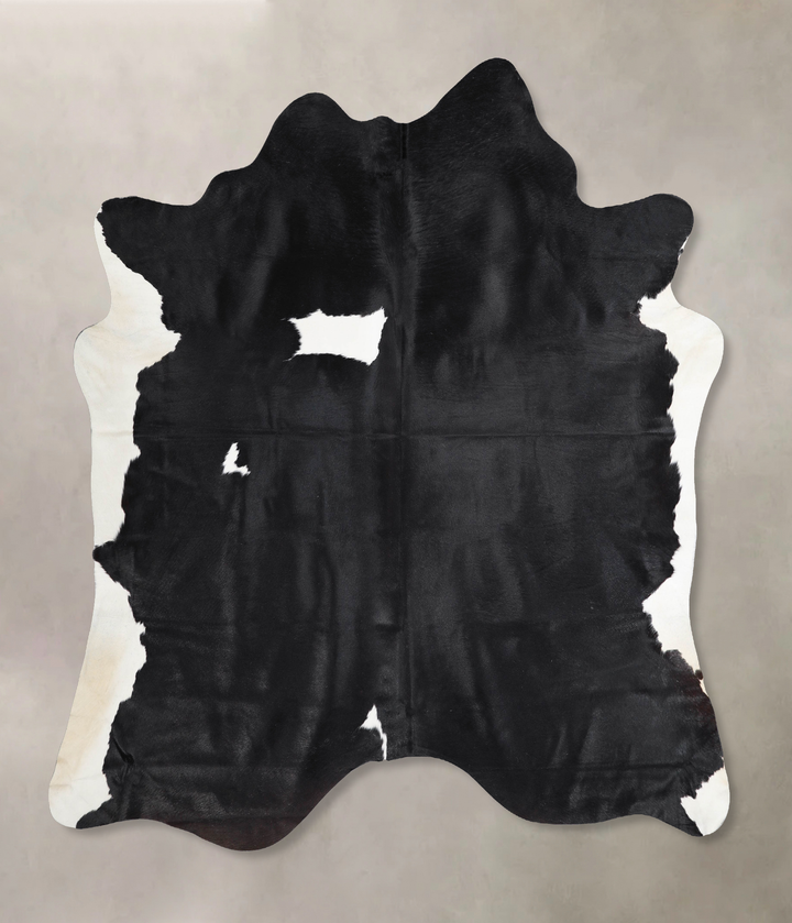 Black and White X-Large Brazilian Cowhide Rug 6'11"H x 6'6"W #A46140 by Hudson Hides