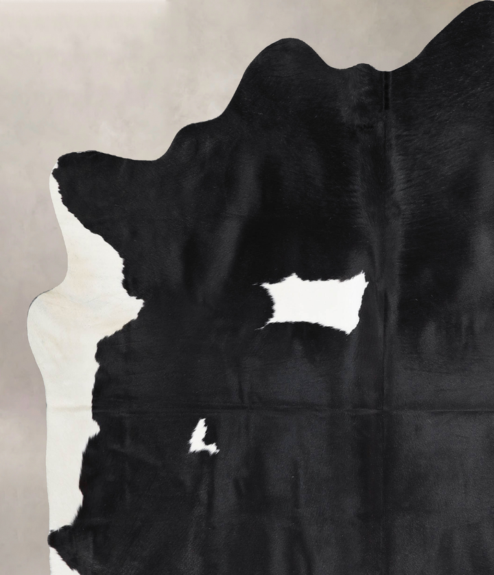 Black and White X-Large Brazilian Cowhide Rug 6'11"H x 6'6"W #A46140 by Hudson Hides