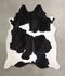 Black and White XX-Large Brazilian Cowhide Rug 8'5