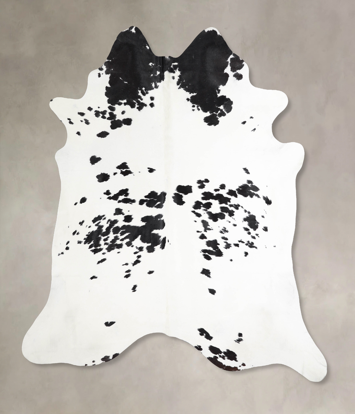 Black and White XX-Large Brazilian Cowhide Rug 7'9"H x 6'9"W #A46142 by Hudson Hides