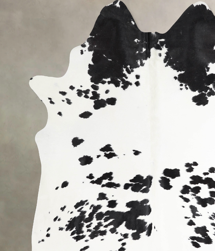 Black and White XX-Large Brazilian Cowhide Rug 7'9"H x 6'9"W #A46142 by Hudson Hides