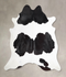 Black and White XX-Large Brazilian Cowhide Rug 7'10
