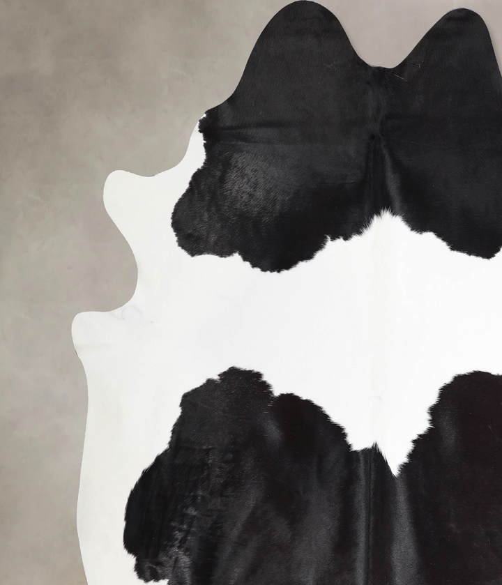 Black and White XX-Large Brazilian Cowhide Rug 7'10"H x 7'8"W #A46147 by Hudson Hides