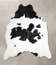 Black and White XX-Large Brazilian Cowhide Rug 7'3"H x 6'11"W #A46156 by Hudson Hides