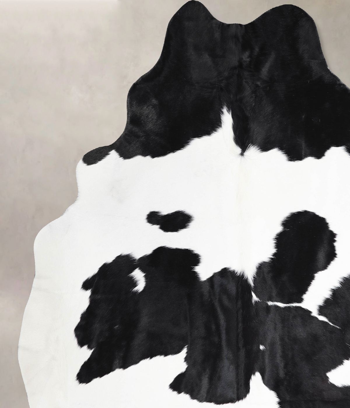 Black and White XX-Large Brazilian Cowhide Rug 7'3"H x 6'11"W #A46156 by Hudson Hides