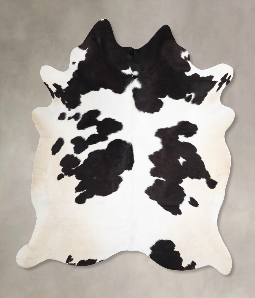 Black and White XX-Large Brazilian Cowhide Rug 7'8"H x 7'0"W #A46157 by Hudson Hides