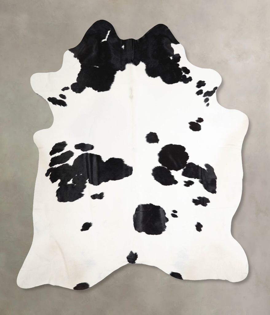 Black and White XX-Large Brazilian Cowhide Rug 7'11"H x 6'10"W #A46158 by Hudson Hides