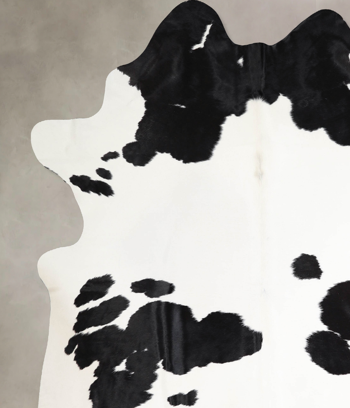 Black and White XX-Large Brazilian Cowhide Rug 7'11"H x 6'10"W #A46158 by Hudson Hides