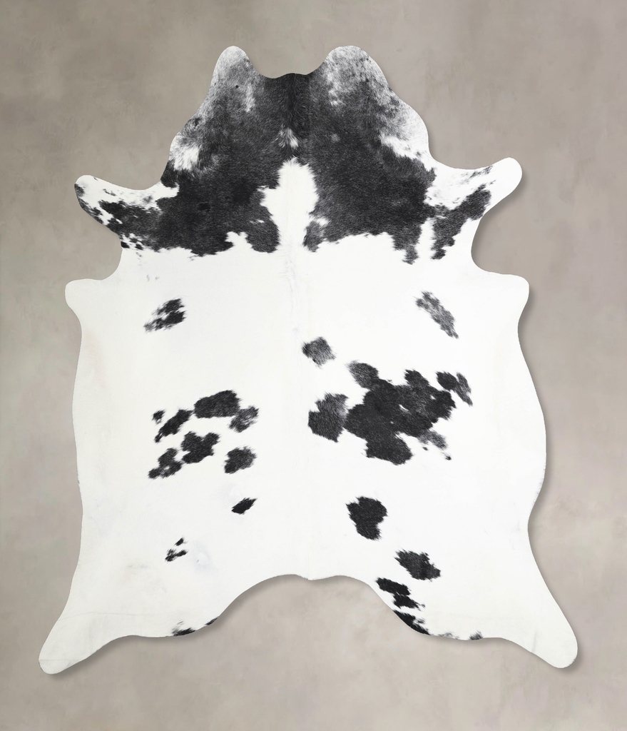 Black and White XX-Large Brazilian Cowhide Rug 7'7"H x 6'8"W #A46163 by Hudson Hides