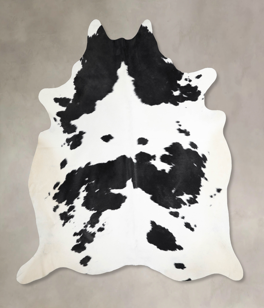 Black and White XX-Large Brazilian Cowhide Rug 8'3"H x 7'1"W #A46164 by Hudson Hides