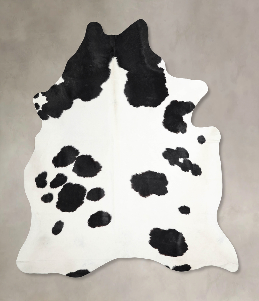 Black and White XX-Large Brazilian Cowhide Rug 7'7"H x 6'7"W #A46165 by Hudson Hides