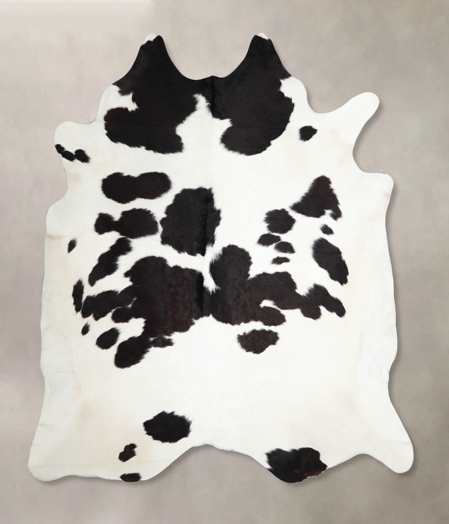 Black and White XX-Large Brazilian Cowhide Rug 7'9"H x 7'0"W #A46168 by Hudson Hides
