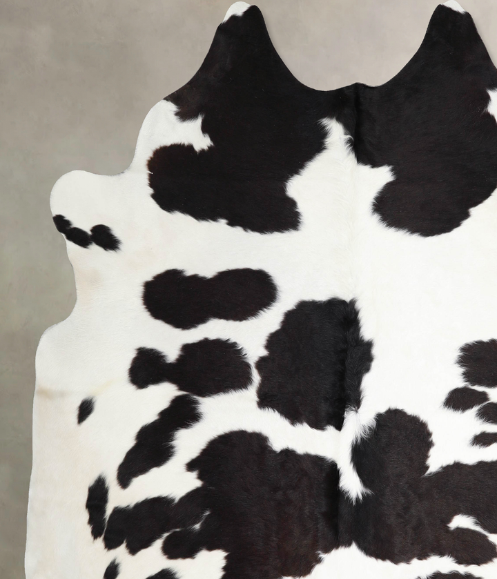 Black and White XX-Large Brazilian Cowhide Rug 7'9"H x 7'0"W #A46168 by Hudson Hides
