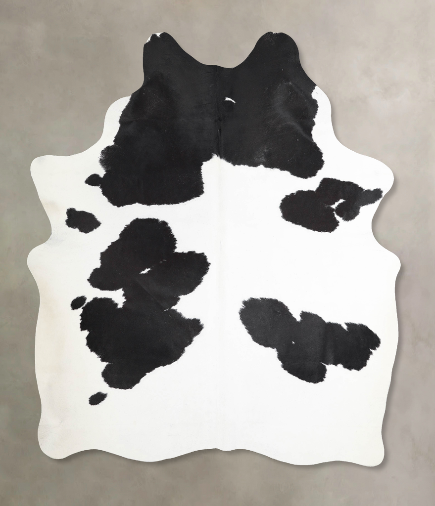 Black and White Large Brazilian Cowhide Rug 6'9"H x 5'7"W #A46170 by Hudson Hides