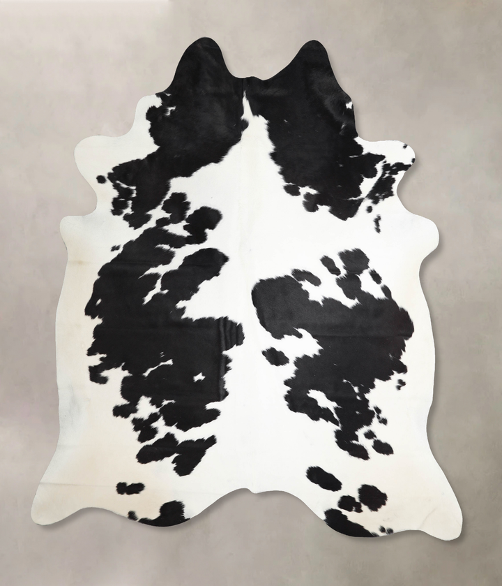 Black and White XX-Large Brazilian Cowhide Rug 7'10"H x 7'4"W #A46171 by Hudson Hides