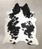 Black and White XX-Large Brazilian Cowhide Rug 7'10