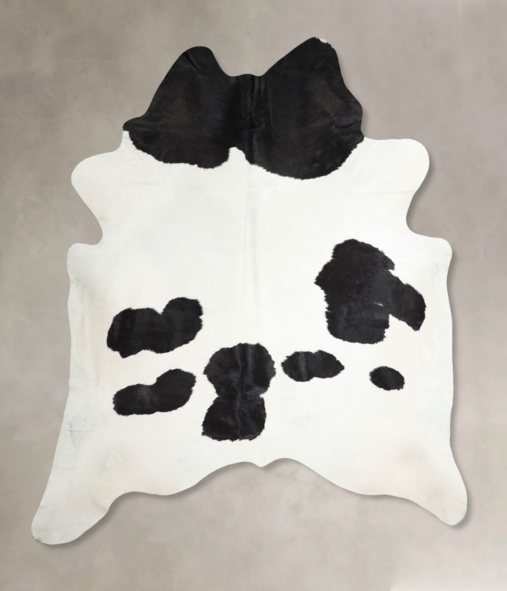 Black and White XX-Large Brazilian Cowhide Rug 8'9"H x 7'6"W #A46173 by Hudson Hides