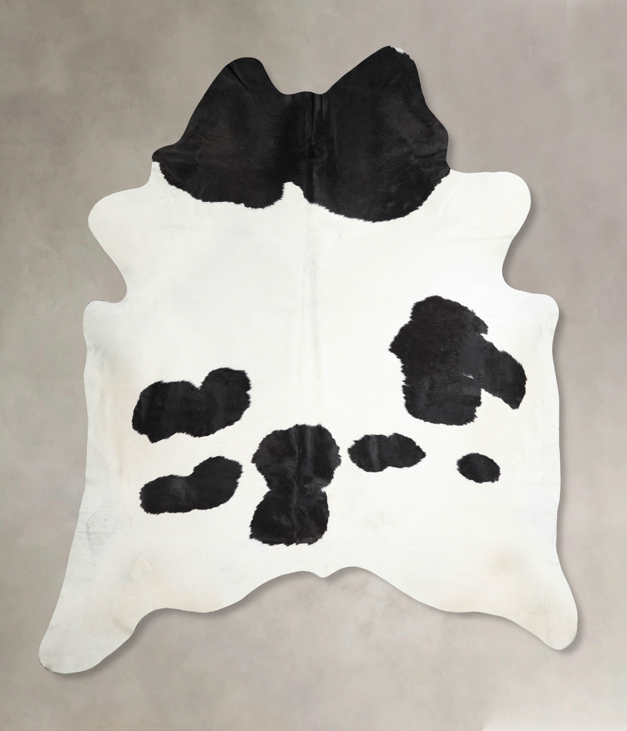 Black and White XX-Large Brazilian Cowhide Rug 8'9"H x 7'6"W #A46173 by Hudson Hides