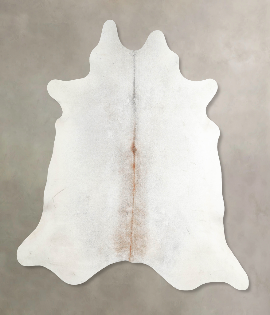 Grey with Beige X-Large Brazilian Cowhide Rug 7'1"H x 6'7"W #A46178 by Hudson Hides