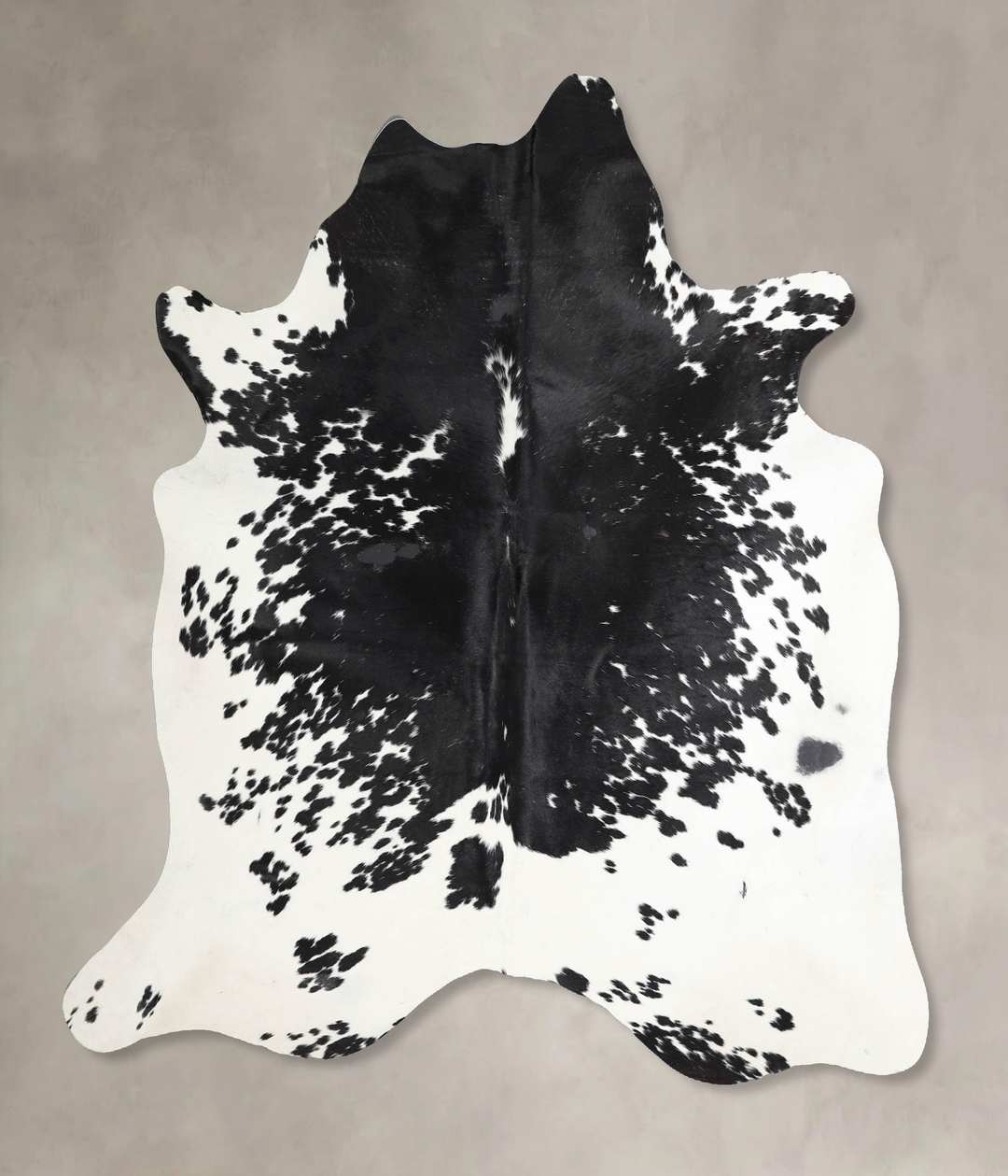 Salt and Pepper Black Large Brazilian Cowhide Rug 6'3"H x 5'10"W #A461