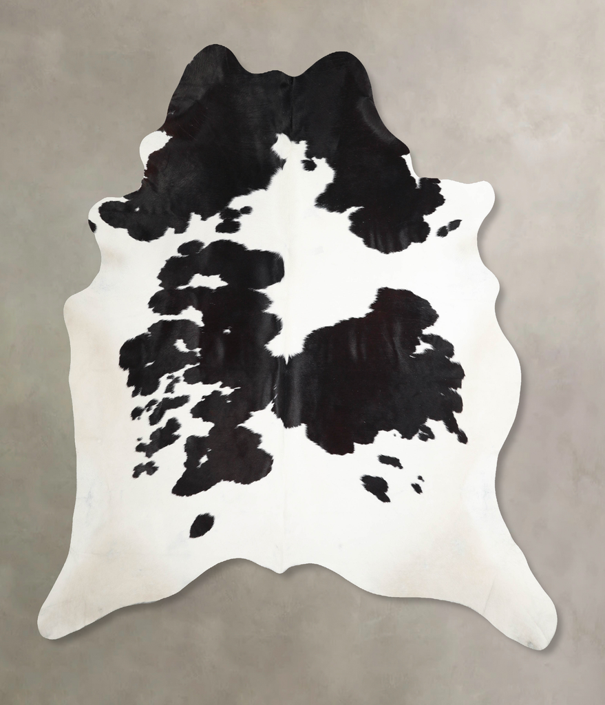 Black and White XX-Large Brazilian Cowhide Rug 7'6"H x 7'2"W #A46191 by Hudson Hides