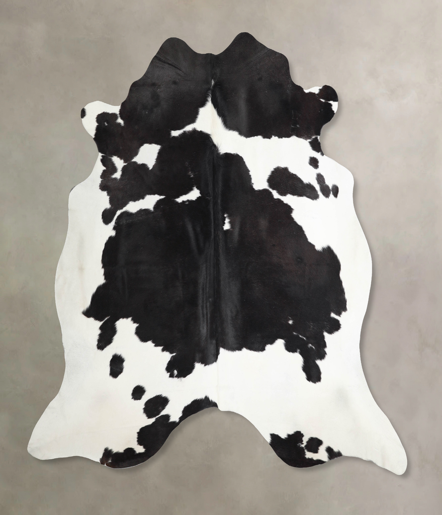 Black and White XX-Large Brazilian Cowhide Rug 7'3"H x 7'10"W #A46192 by Hudson Hides